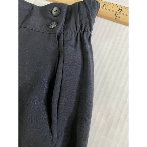 Ellen Figg Vintage Womens Black Wide Leg Pants with Elasticized Back Size M Goth - Picture 6 of 12